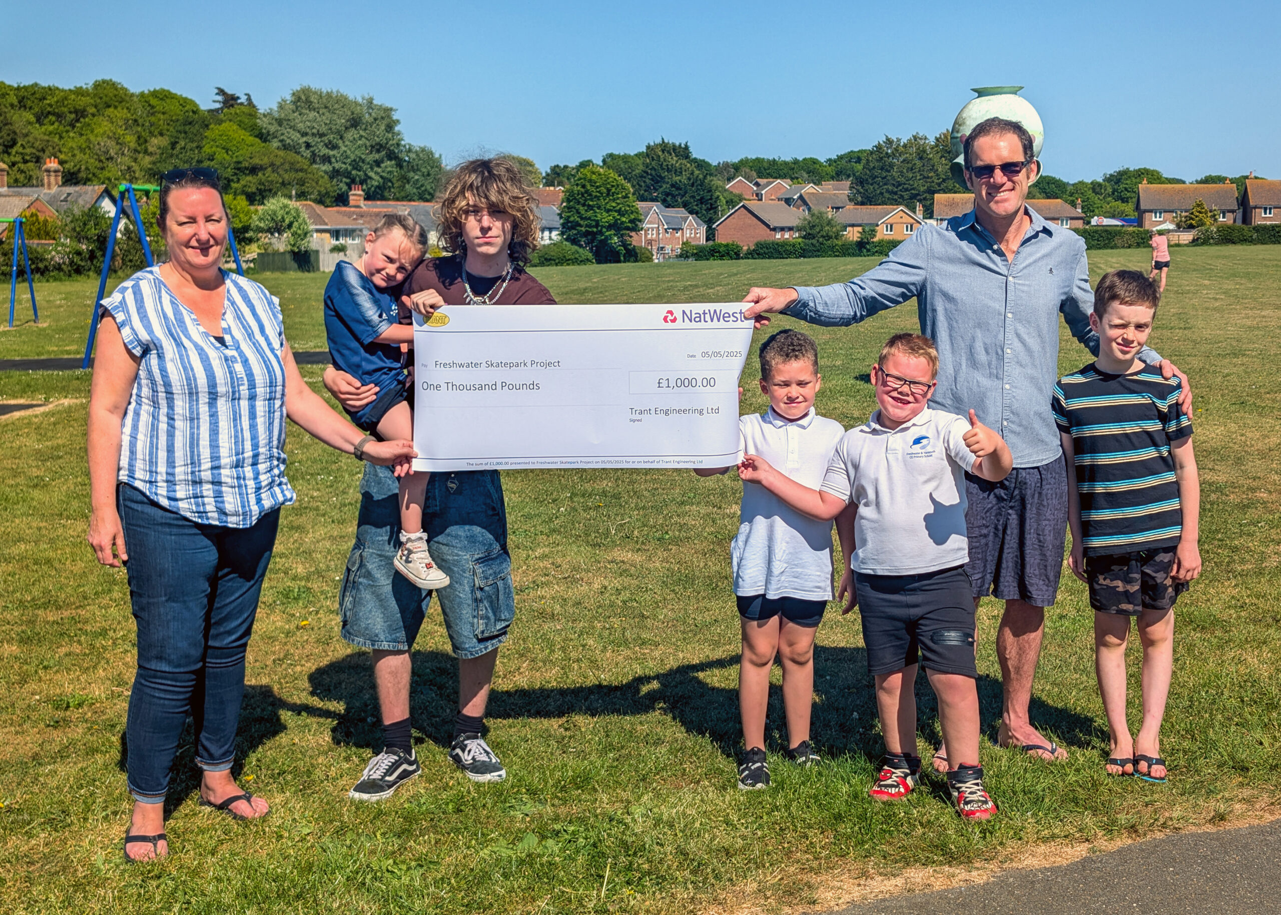 Trant Engineering donation to skatepark & pump trant