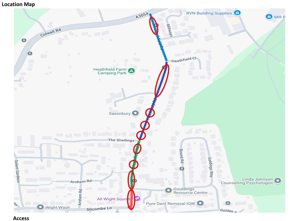 Map of Heathfield Road