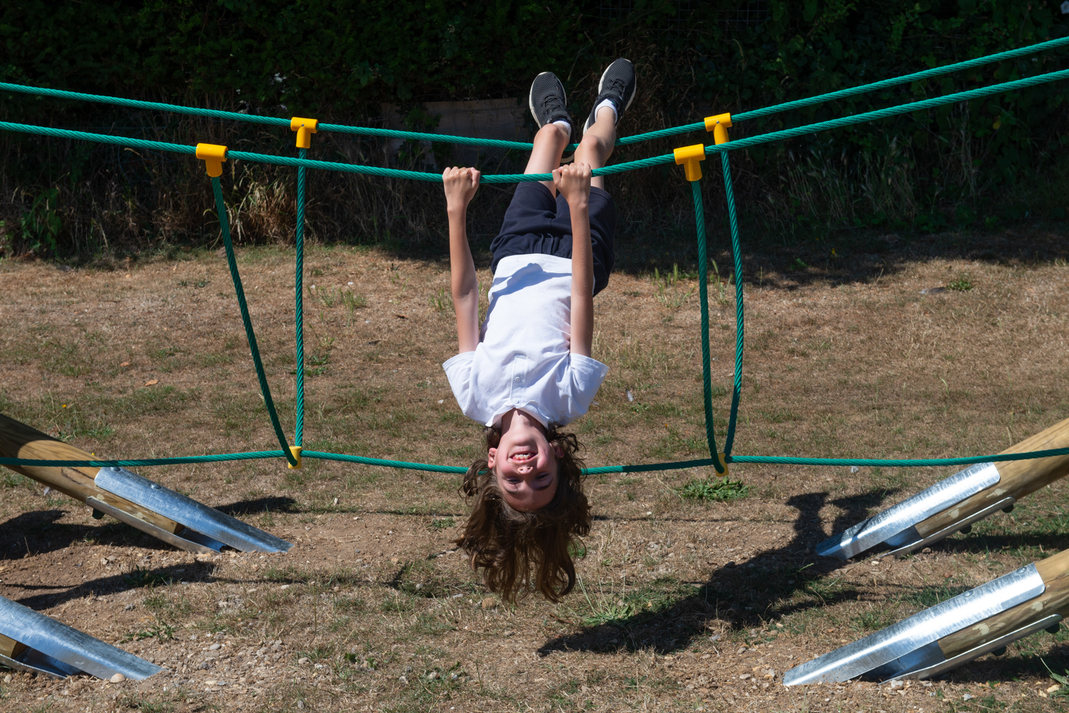 Freshwater & Yarmouth CE Primary School enjoy the new play equipment at Stroud Recreation Ground