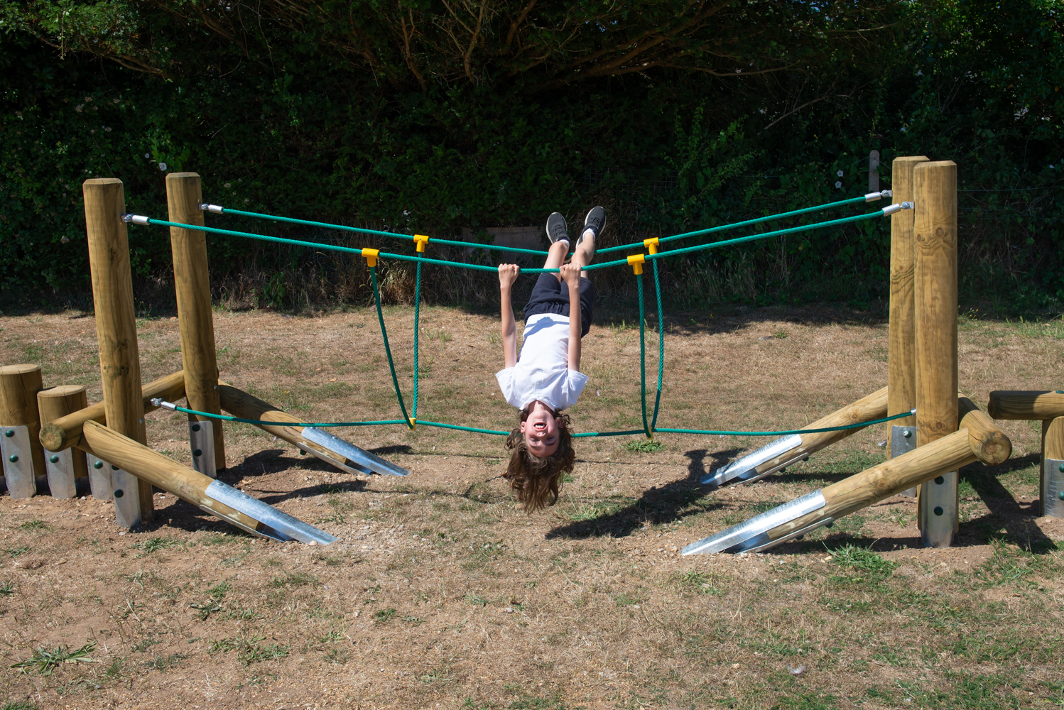 Freshwater & Yarmouth CE Primary School enjoy the new play equipment at Stroud Recreation Ground