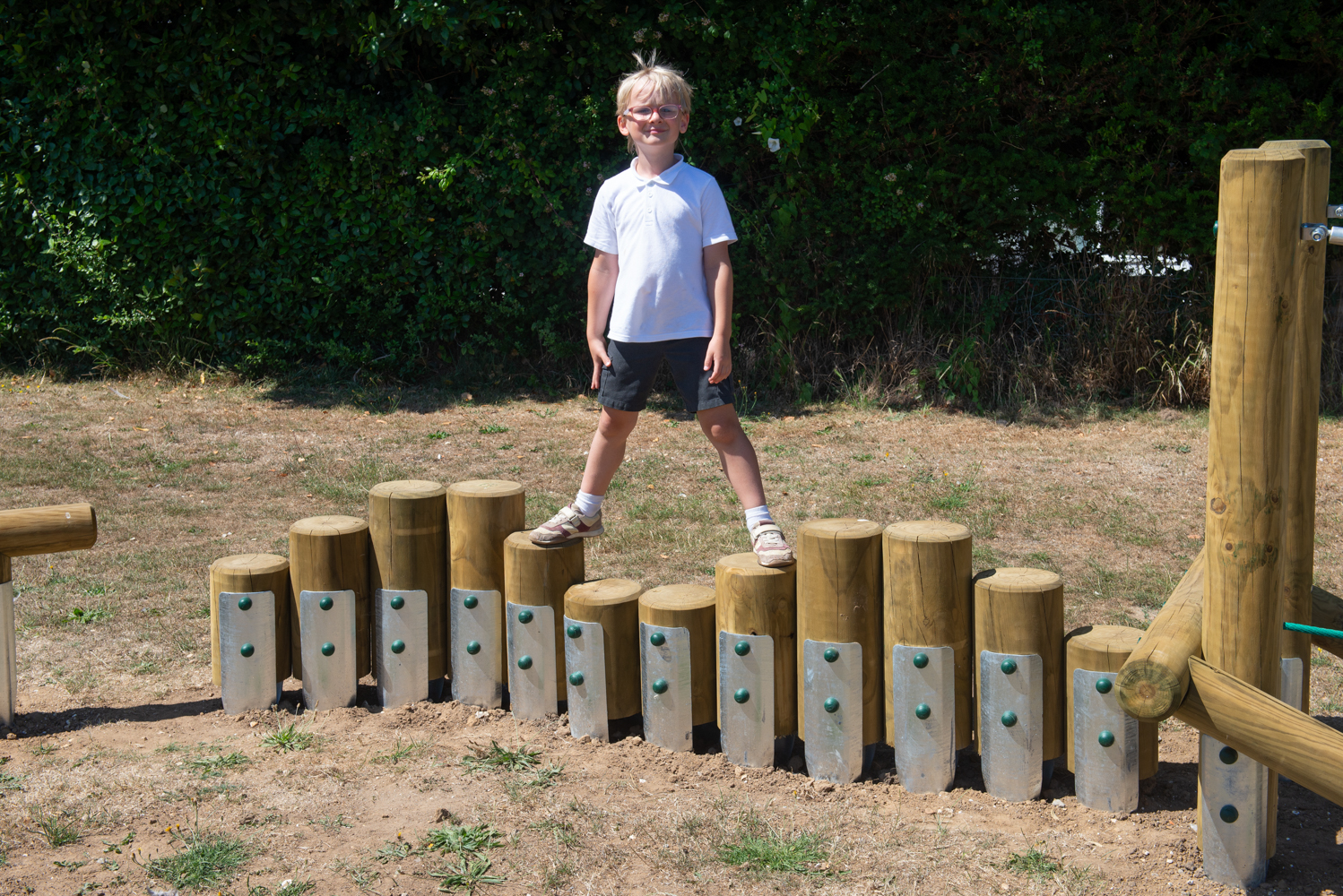 Freshwater & Yarmouth CE Primary School enjoy the new play equipment at Stroud Recreation Ground